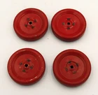 Chein Red Tin Replacement Wheels. Set of Four