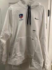 Nike Team USA Fencing White Therma Fit Hoodie Mens XL 65