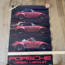 Porsche Carrera Cabriolet 1985 BBS Dick Barbour Racing Promo Poster Grant Edward