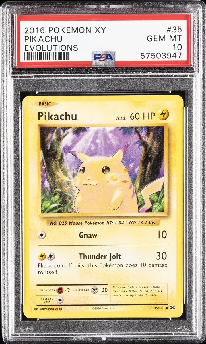 Pikachu Pokémon TCG Grade 10 XY Individual Collectible Card Game