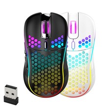 Wireless Gaming Mouse 2.4GHz With Colourful Light Rechargeable 6D Buttons CJNZ