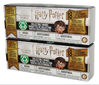 Harry Potter BullsiToy Collectible Mystery Random 4-Inch Mini Wand Lot - (2 Box