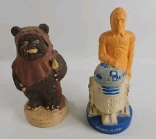 1983 Craft Masters Vinyl Star Wars Hand Painted Ewok & C3-PO Wicket Figurine