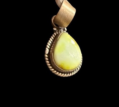 Artisan crafted Palomino Sterling Silver Teardrop Pendant Southwest Boho 1.91g