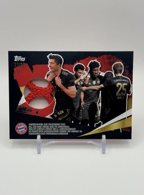 2021-22 Topps Bayern Team Set Lewandowski Net Relic Record Breaking Game 33/50