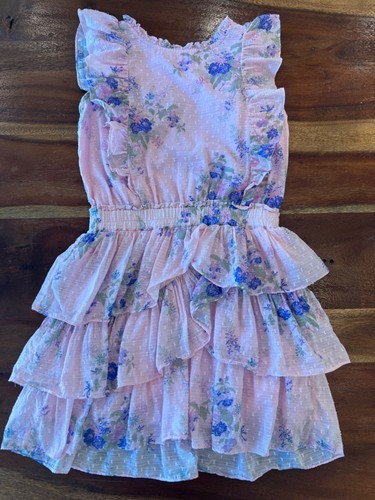 LOVE SHACK FANCY girls dress size 12 USED EXCELLENT condition BLUE FLOWERS