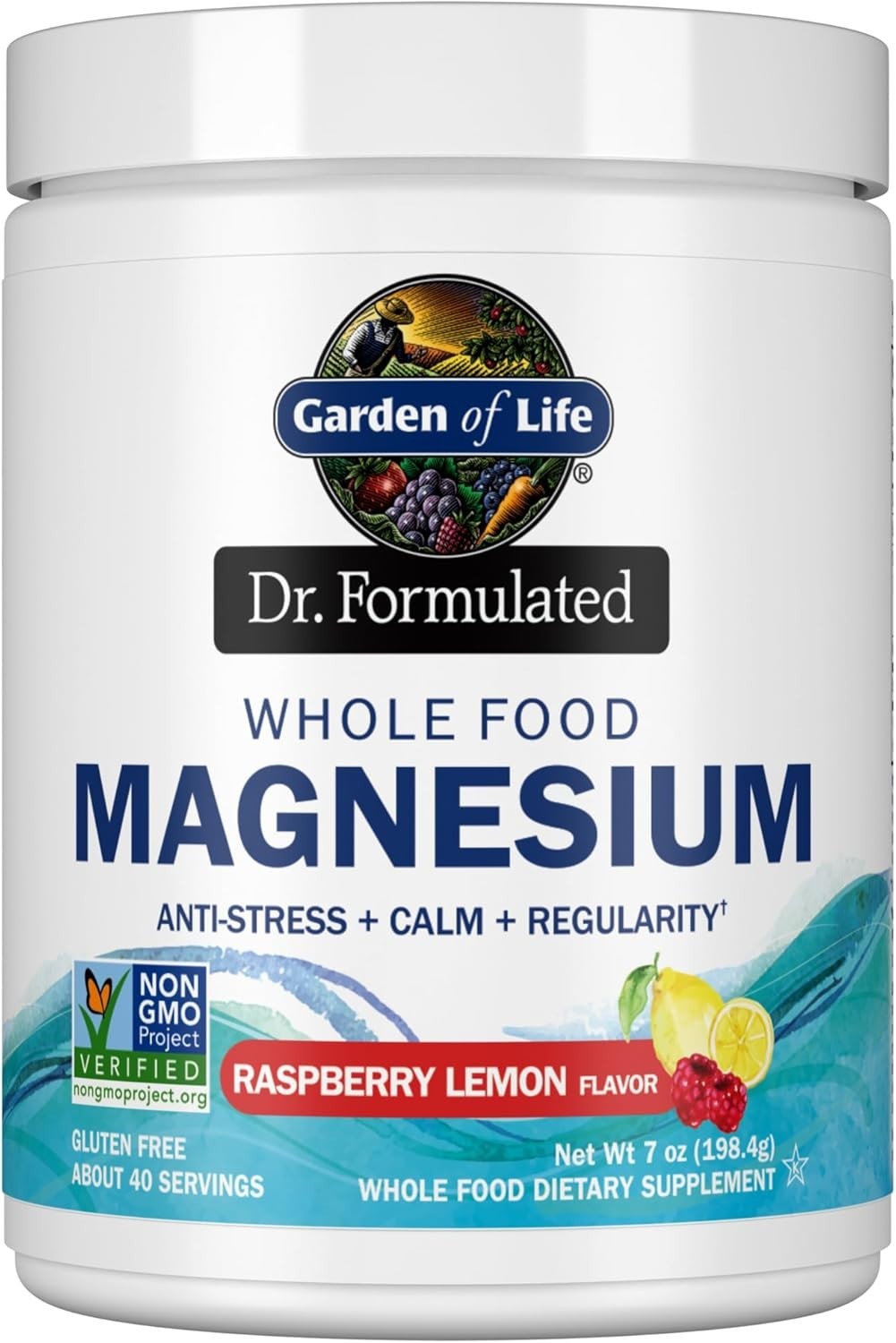Garden of Life Dr. Formulated Whole Food Magnesium Raspberry Lemon 198g