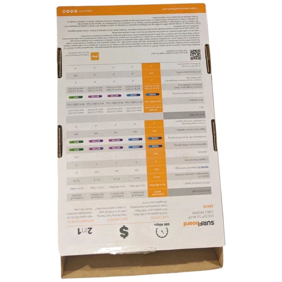 Arris Surfboard 2 Band SBG10 Wi-Fi Internet Cable Router Modem 2.4 and 5 ghz - Image 3 of 4