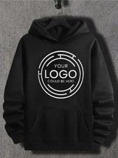 Men's Personalized LogoTextPhoto Printing Hooded Sweatshirt - Custom Branding, T