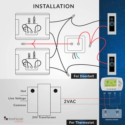 24V 40VA Door Bell Transformer Compatible with Ring Video Doorbell Pro 40TR, ...