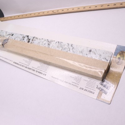Hampton Bay White Ice Granite Endcap Kit for Laminate Countertop with Eased Edge