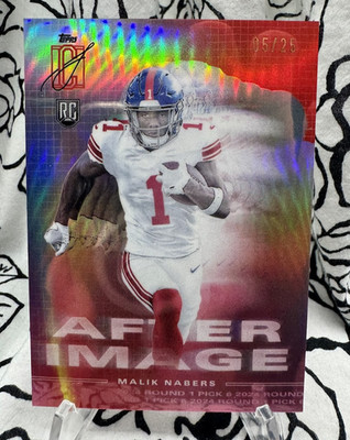 Malik Nabers - #05/25 - RED - AFTER IMAGE - 2025 Topps Signature Class - AI-11