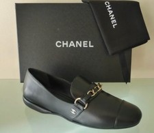 NIB CHANEL Loafers  espadrilles dress SHOES w/dust bag sz  6.5-7 US/ 37 Italy
