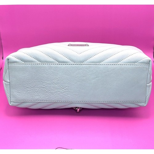 Rebecca Minkoff Edie Flap Shoulder Bag Perla Quilted Leather Silver Hardware - Picture 6 of 14