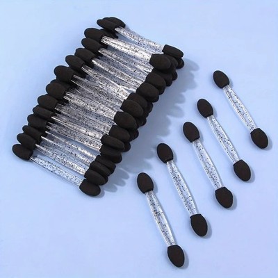 30 Stück Dual Ended Nail Art Schwamm Sticks Nagelpuder Applikator Lidschatten Pinsel