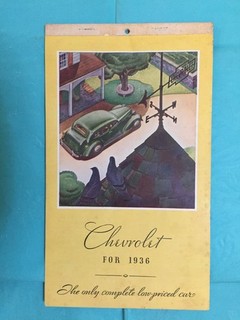 1936 CHEVROLET "TOWN SEDAN / COACH / SPORT COUPE" Car Dealer Brochure