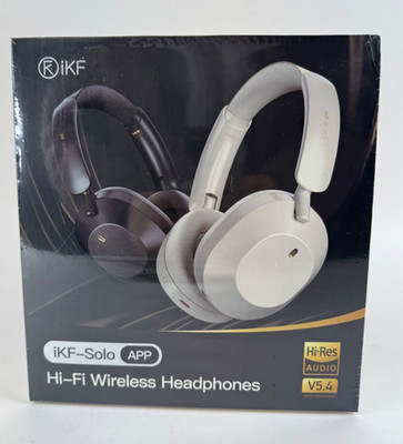 iKF-Solo Wireless Headphones Bluetooth Active Noise Cancelling Smart App NEW