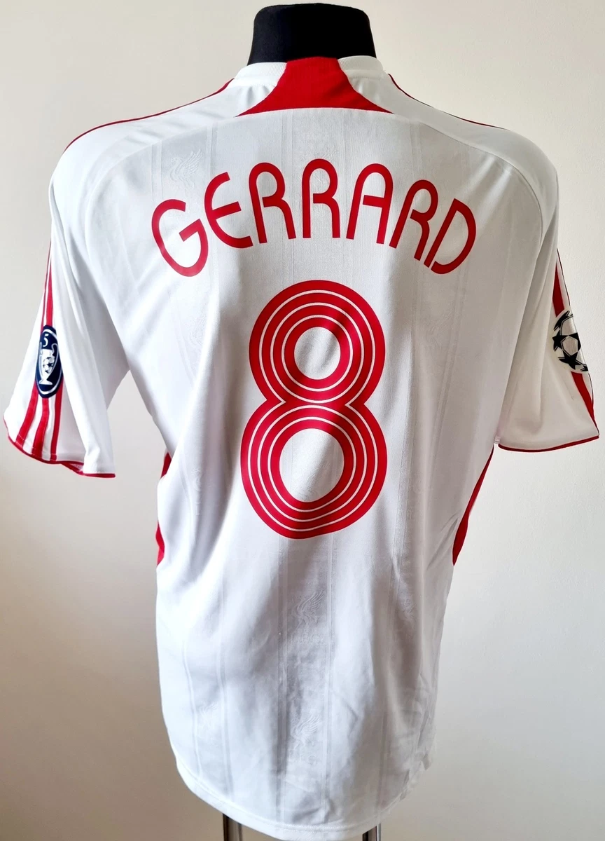 Steven Gerrard Liverpool White International Club Soccer Fan