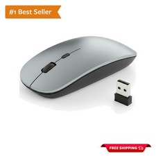 Ergonomic Wireless Mouse with Silent Click Technology - 1600 DPI Precision
