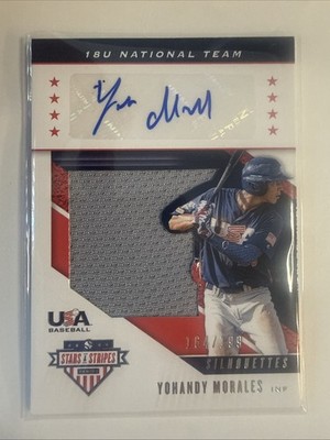Yohandy Morales Auto Patch  /199 Panini USA BASEBALL NATIONAL TEAM AUTO