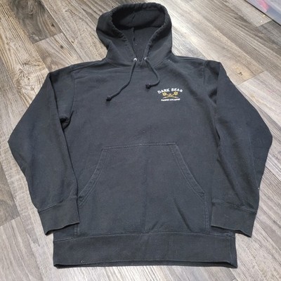 Dark Seas Hoodie Men's Black Size Small Sweatshirt Shark Jaws Pacific Atlantic