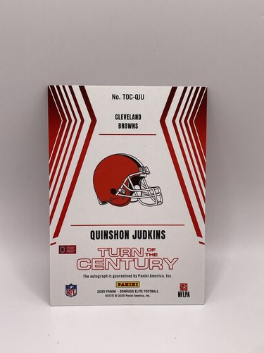 Quinshon Judkins 2025 Elite "Turn of the Century Auto"#'d/499 Cleveland Browns - Picture 2 of 2
