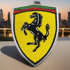 🔥 NOS PREMIUM F1 Formula FERRARI Scuderia Logo Iron On Embroidered Patch 3+"