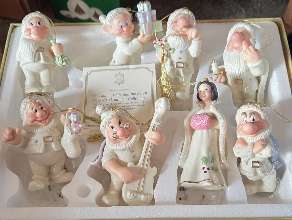 NIB Lenox Disney Snow White and the Seven Dwarfs Ornament Collection Complete - Image 3 of 3