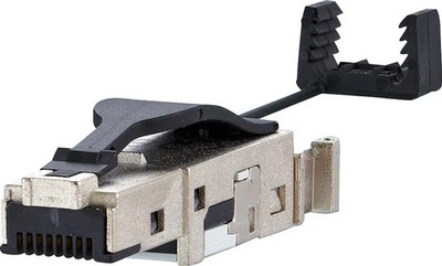 RJ45 Stecker Cat.6 feldkonfektionierbar geschirmt Silber 8P8C AWG22-26 IDC