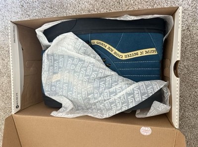 VANS Sk8-Hi Parks Project Canvas Lace-Up Sneakers Blue/Black/Tan Men s 11