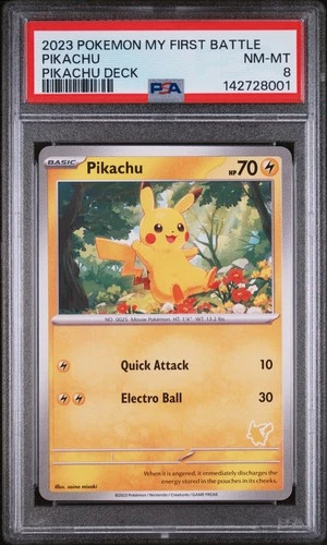 2023 POKEMON MY FIRST BATTLE-PIKACHU DECK PIKACHU PSA 8