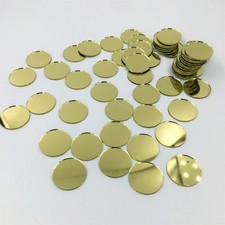 3/4" Round Mirror Mosaic Tiles Gold Coat Craft Mirror Circles Bulk 100 Pieces...