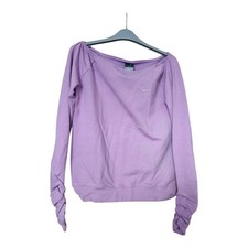 Nike Dri-Fit Lilac Gym Yoga Vtg Top Sz S Uk 10 Bnwt Embroidered cropped.