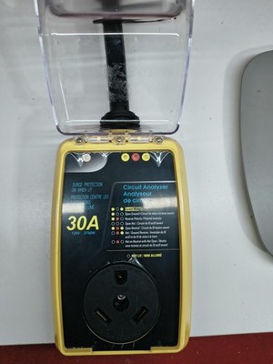 30A RV Circuit Analyzer Surge Protector 125V 3750W NEMA TT-30 XCTSP30-A 2100J