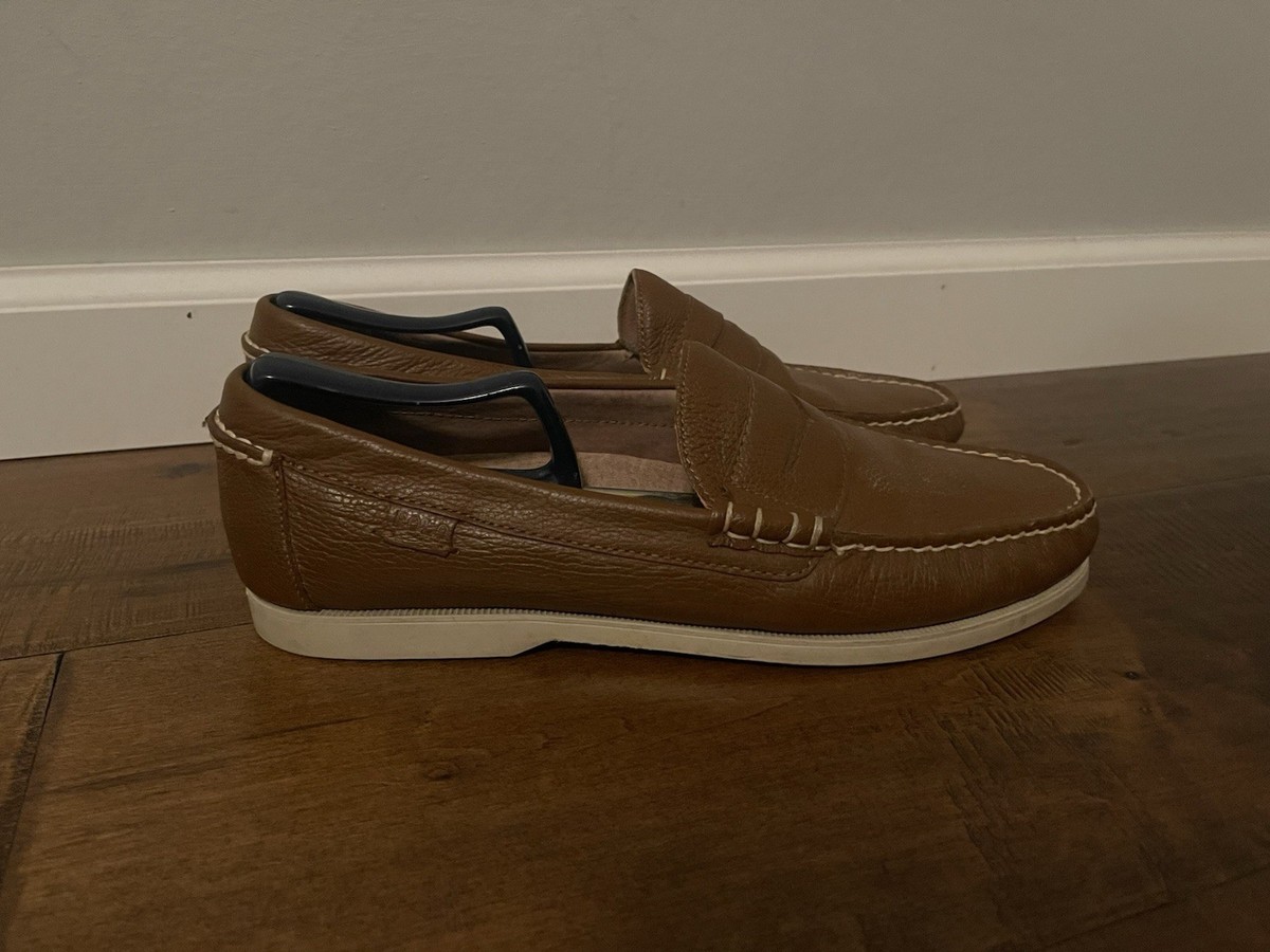 Ralph Lauren Polo Bjorn Brown Leather Driving Penny Loafer Shoes