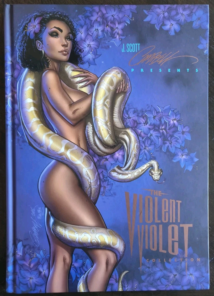 Libro de arte J. Scott Campbell presenta la colección Violent Violet con pliegue central Foto 2 de 4