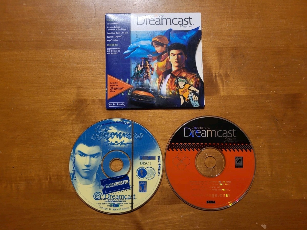 Official Sega Dreamcast Magazine November 2000 Vol 8 Shenmue Movie