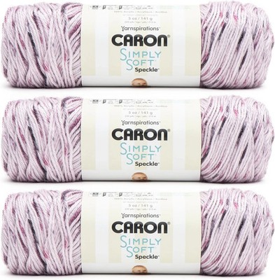 Caron Simply Soft Speckle Wisteria Yarn - 3 Pack of 3 Pack, 