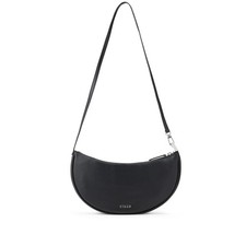 STAUD Walker Leather Crossbody Bag in Black Designer Crescent Shoulder Bag
