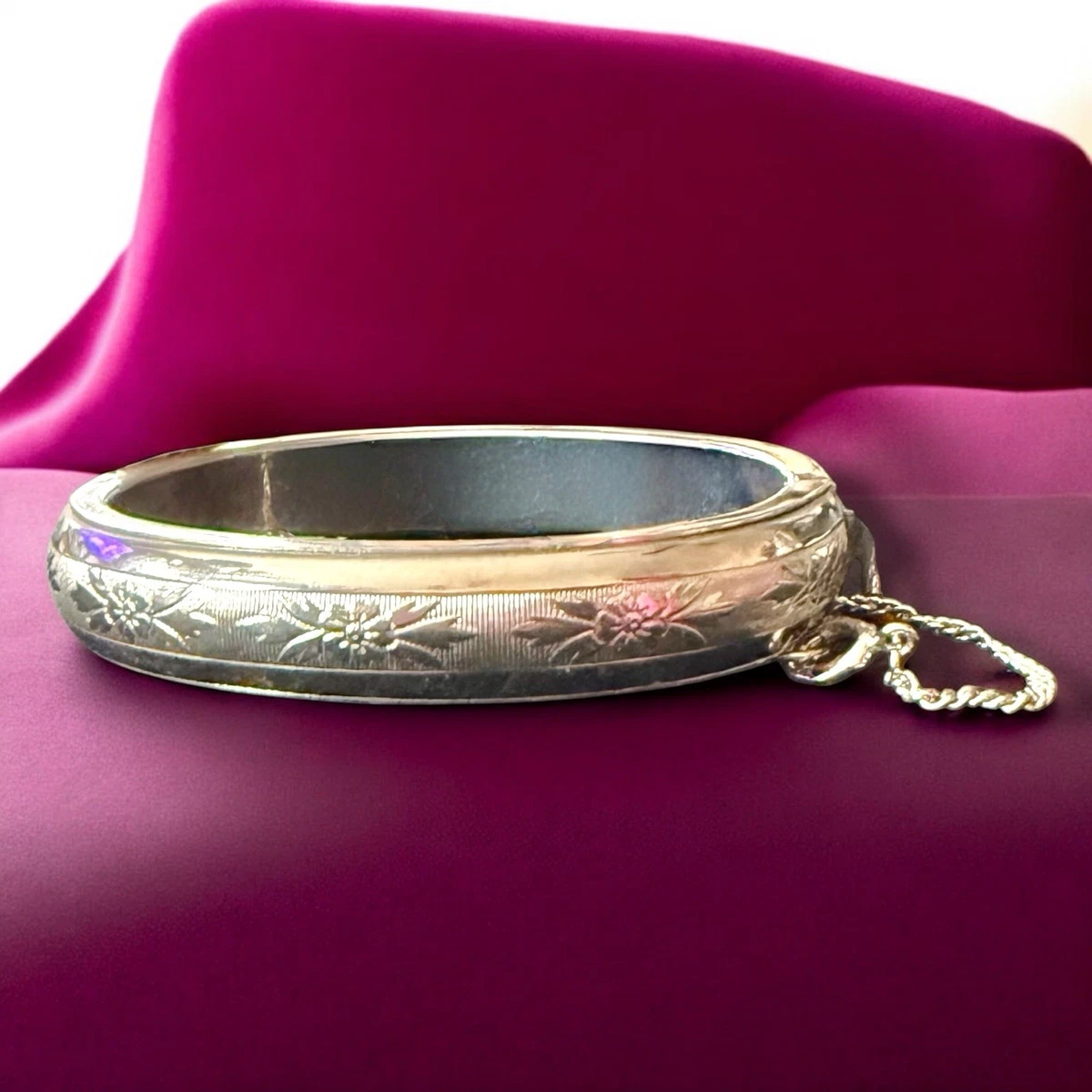 silver hinged bangle bracelet products for sale | eBay