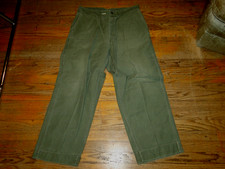 vintage GREEN US NAVY Military M51 Trousers utility Og-107 Sz 36 x 29