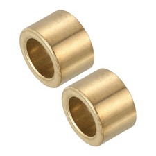 8mm Bore x 14mm OD x 12mm Length Sleeve Bearings Gold Tone 2 Pack