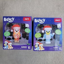Gemmy 3.5ft Tall Bingo Bluey In Stana Hat Light Up Christmas Inflatables
