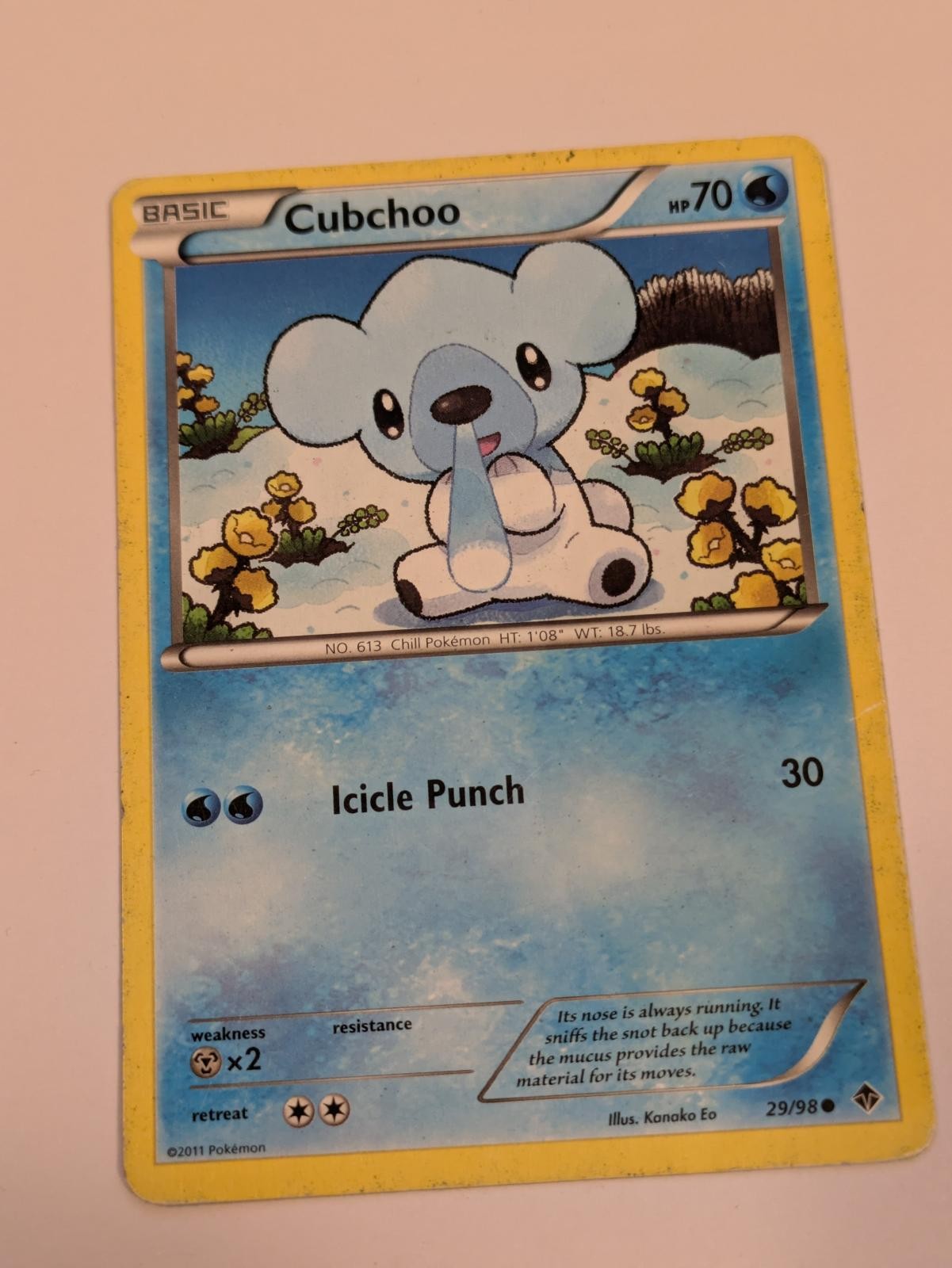 Cubchoo 29/98 Common Emerging Powers Pokemon Lightly Played