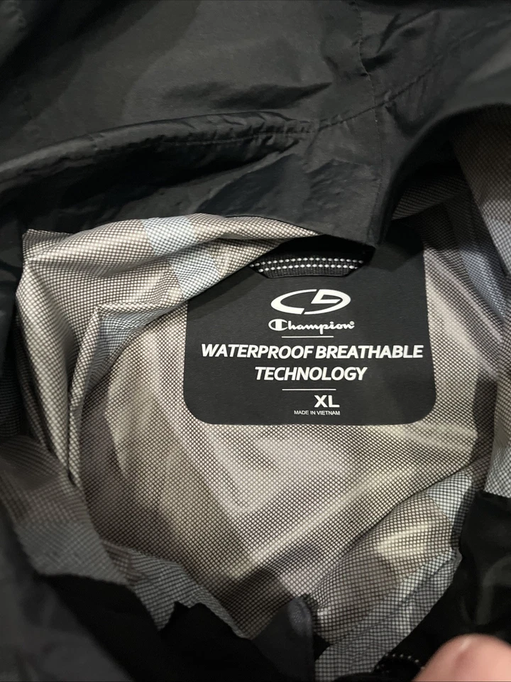 Chaqueta de lluvia Champion Trackhouse Racing negra con cremallera completa para hombre talla XL NASCAR Foto 4 de 4