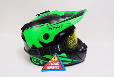 CKX Titan Original Backcountry Snowmobile Helmet Green M L XL 3X