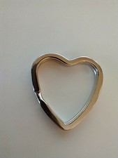 Heart Shaped Silvertone Keychain Key Chain
