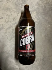 EARLY 1996 King Cobra 40 Oz Quart Jug Amber Glass Malt Liquor Beer Bottle NRND