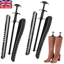2x Long Automatic Boot Shoe Trees Shapers Stretcher Stand Holder Supporter UK