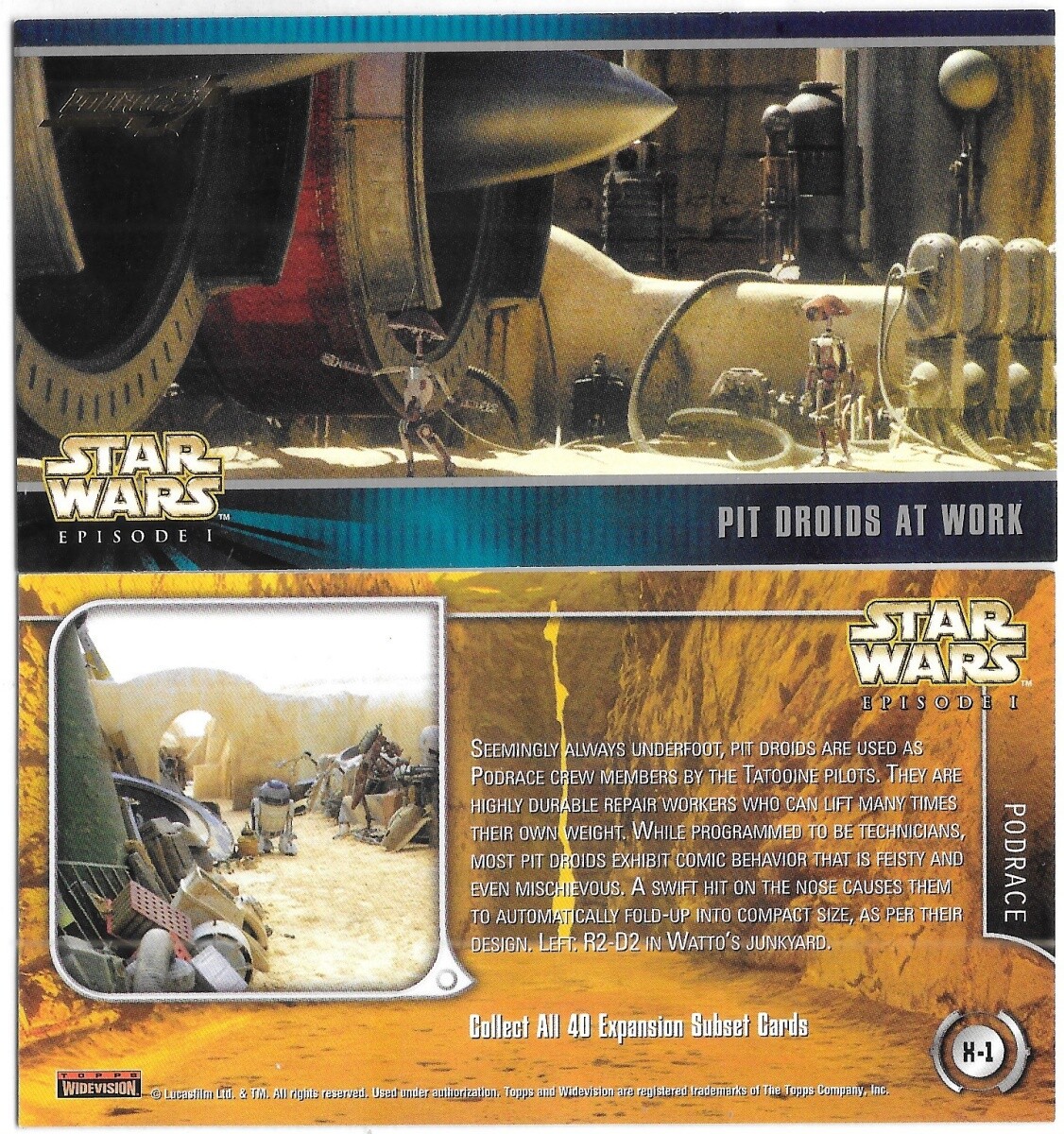 Star Wars Episode I Widevision Expansion Subset Cards Topps